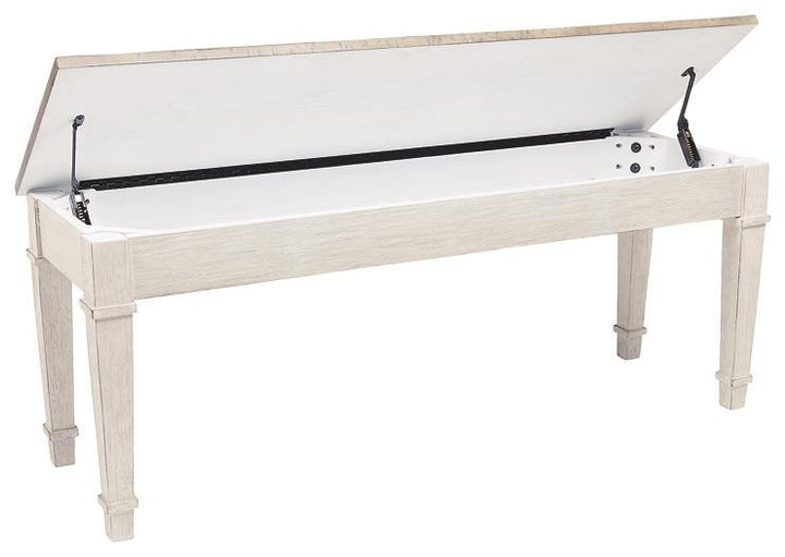 Skempton Storage Bench D394-00 White/Light Brown Casual Casual Seating By AFI - sofafair.com
