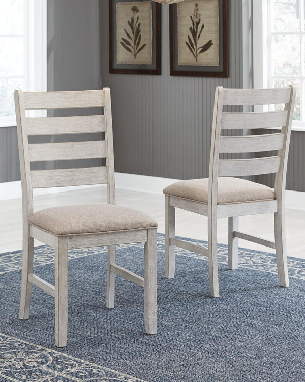 Skempton Dining Chair D394-01 White/Light Brown Casual Casual Seating By AFI - sofafair.com
