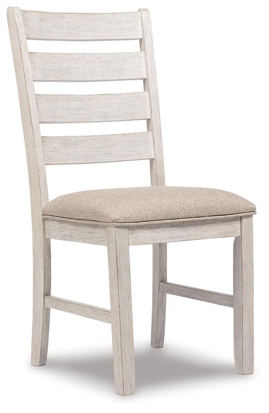 Skempton Dining Chair Set of 2 D394-01X2 White/Light Brown Casual Casual Seating By AFI - sofafair.com