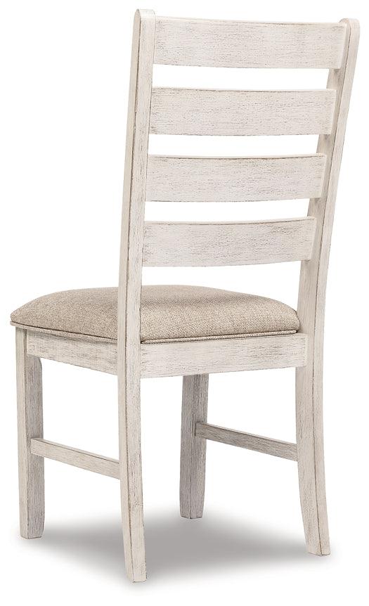 Skempton Dining Chair Set of 2 D394-01X2 White/Light Brown Casual Casual Seating By AFI - sofafair.com