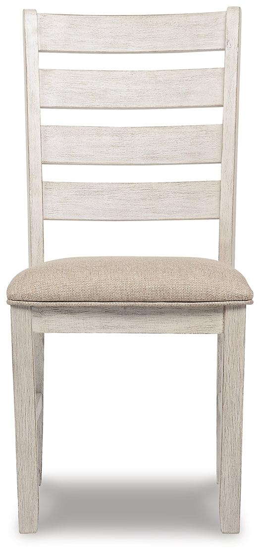 Skempton Dining Chair Set of 2 D394-01X2 White/Light Brown Casual Casual Seating By AFI - sofafair.com