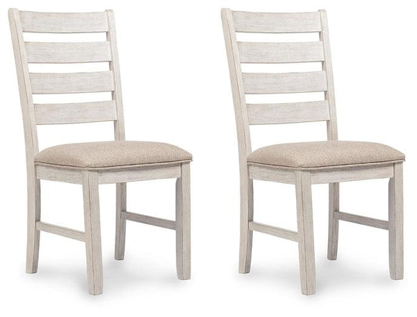 Skempton Dining Chair Set of 2 D394-01X2 White/Light Brown Casual Casual Seating By AFI - sofafair.com