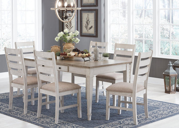 Skempton Dining Table D394-25 White/Light Brown Casual Casual Tables By AFI - sofafair.com