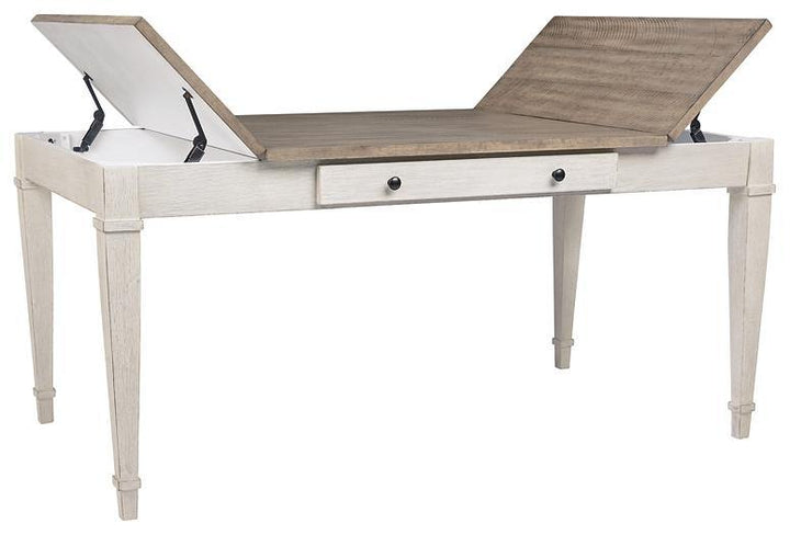 Skempton Dining Table D394-25 White/Light Brown Casual Casual Tables By AFI - sofafair.com