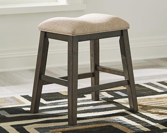 Rokane Counter Height Bar Stool Set of 2 D397-024X2 Light Brown Casual Barstools By AFI - sofafair.com