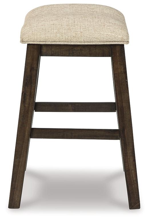 Rokane Counter Height Bar Stool Set of 2 D397-024X2 Light Brown Casual Barstools By AFI - sofafair.com