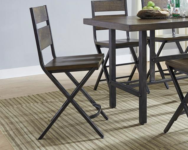 Kavara Counter Height Bar Stool D469-124 Medium Brown Casual Barstools By AFI - sofafair.com