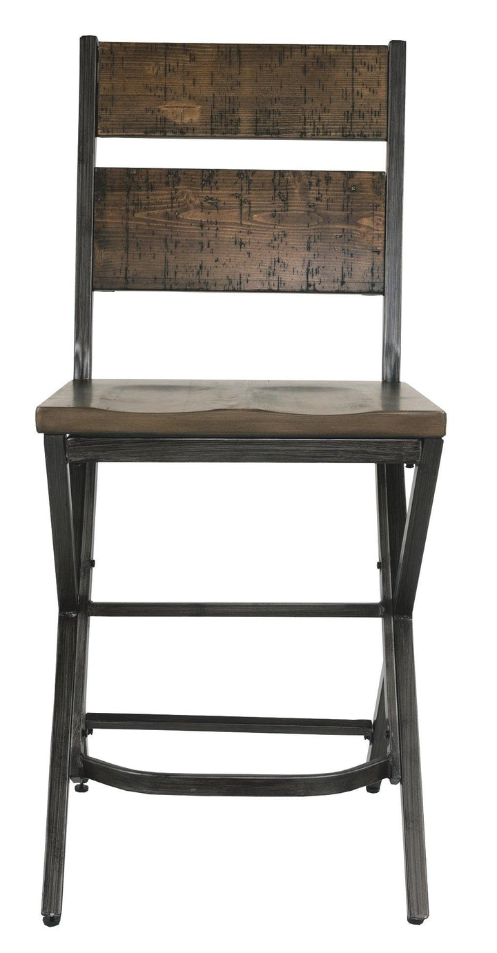 Kavara Counter Height Bar Stool D469-124 Medium Brown Casual Barstools By AFI - sofafair.com