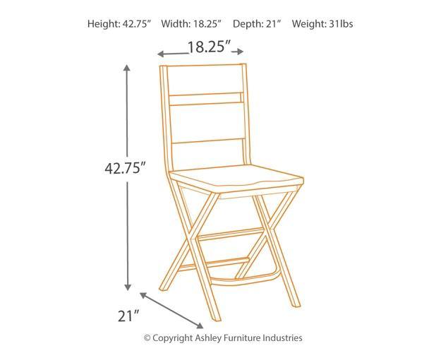 Kavara Counter Height Bar Stool D469-124 Medium Brown Casual Barstools By AFI - sofafair.com