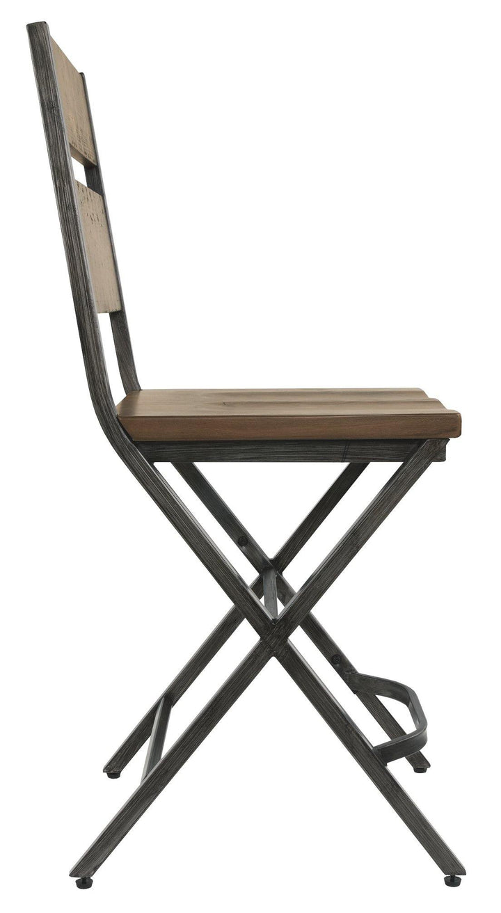 Kavara Counter Height Bar Stool D469-124 Medium Brown Casual Barstools By AFI - sofafair.com