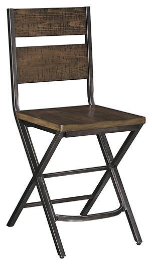 Kavara Counter Height Bar Stool D469-124 Medium Brown Casual Barstools By AFI - sofafair.com