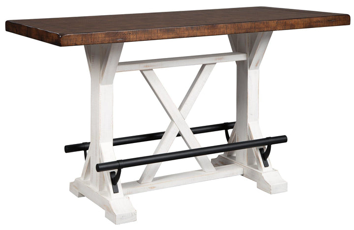 Valebeck Counter Height Dining Table D546-13 White/Brown Casual Casual Tables By AFI - sofafair.com
