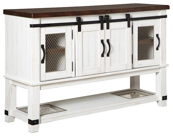 Valebeck Dining Server D546-60 White/Brown Casual Casual Dining Cases By AFI - sofafair.com