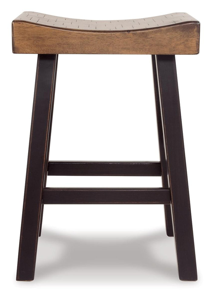 Glosco Counter Height Bar Stool Set of 2 D548-024X2 Medium Brown/Dark Brown Casual Barstools By AFI - sofafair.com