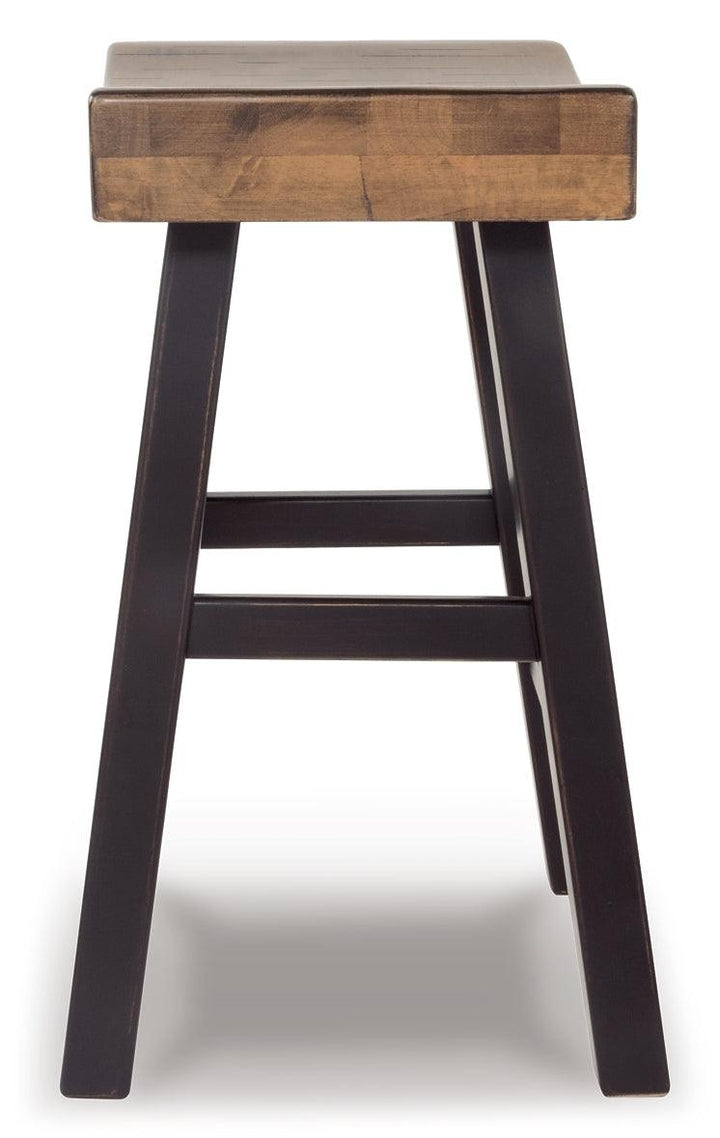 Glosco Counter Height Bar Stool Set of 2 D548-024X2 Medium Brown/Dark Brown Casual Barstools By AFI - sofafair.com