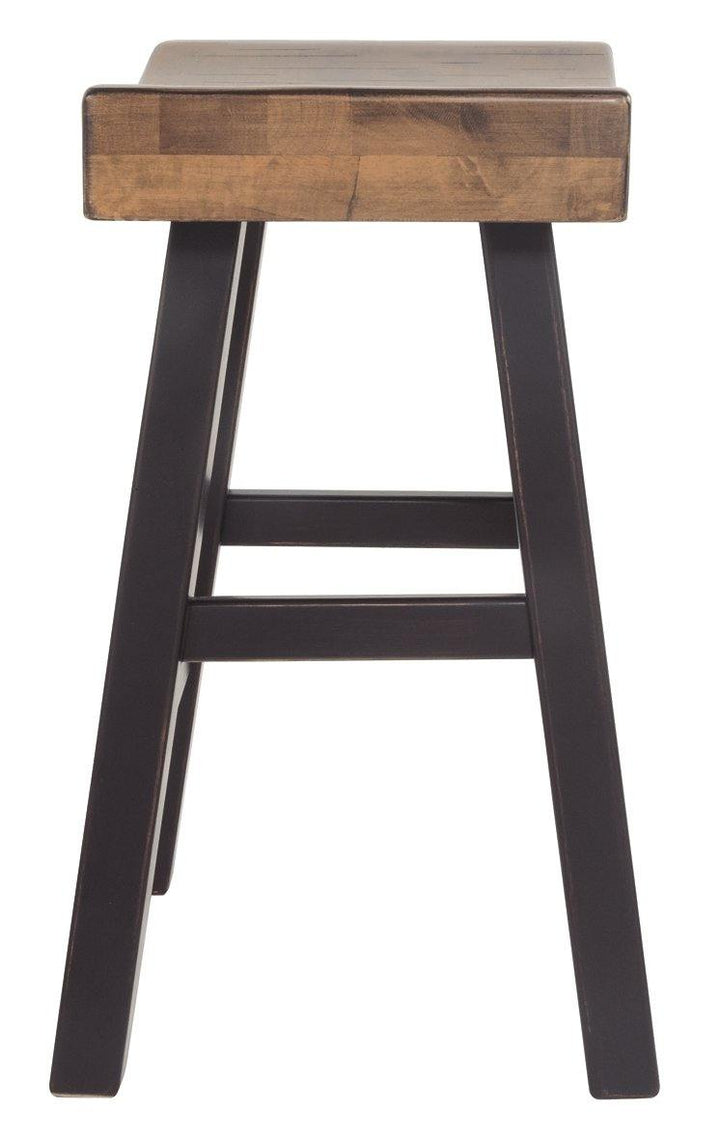Glosco Counter Height Bar Stool D548-024 Medium Brown/Dark Brown Casual Barstools By AFI - sofafair.com