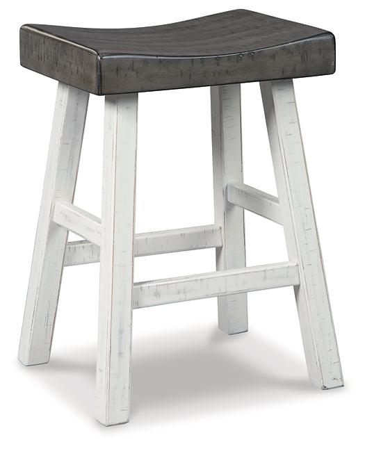 Glosco Counter Height Bar Stool Set of 2 D548-424X2 Brown Gray/Antique White Casual Barstools By AFI - sofafair.com