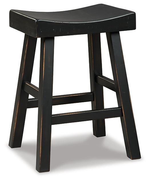 Glosco Counter Height Bar Stool Set of 2 D548-524X2 Black Casual Barstools By AFI - sofafair.com
