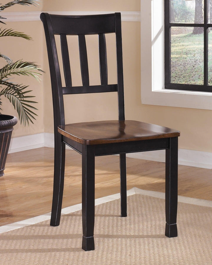Owingsville Dining Chair Set of 2 D580-02X2 Black/Brown Casual Casual Seating By AFI - sofafair.com