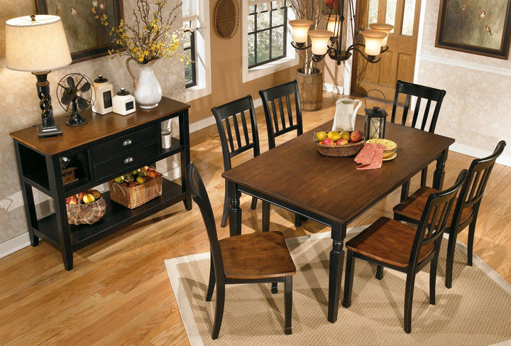Owingsville Dining Chair D580-02 Black/Brown Casual Casual Seating By AFI - sofafair.com