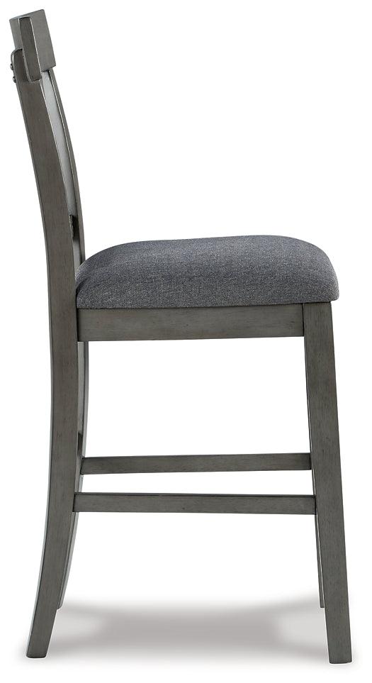 Hallanden Counter Height Bar Stool Set of 2 D589-124X2 Two-tone Gray Contemporary Barstools By AFI - sofafair.com