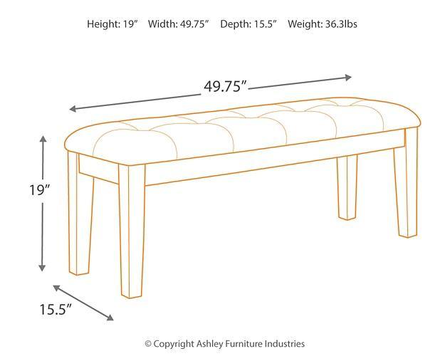 Ralene Dining Bench D594-00 Medium Brown Casual Formal Seating By AFI - sofafair.com