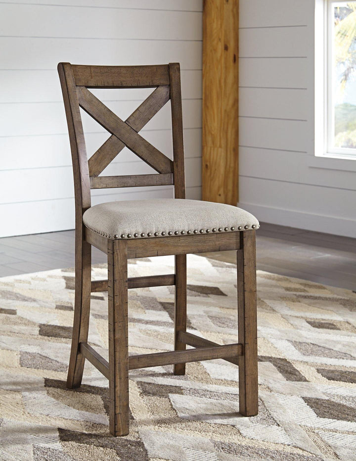 Moriville Counter Height Bar Stool D631-124 Beige Casual Barstools By AFI - sofafair.com
