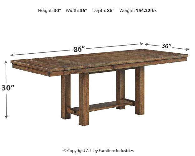 Moriville Dining Table and 6 Chairs D631D11 Beige Casual Dining Package By AFI - sofafair.com