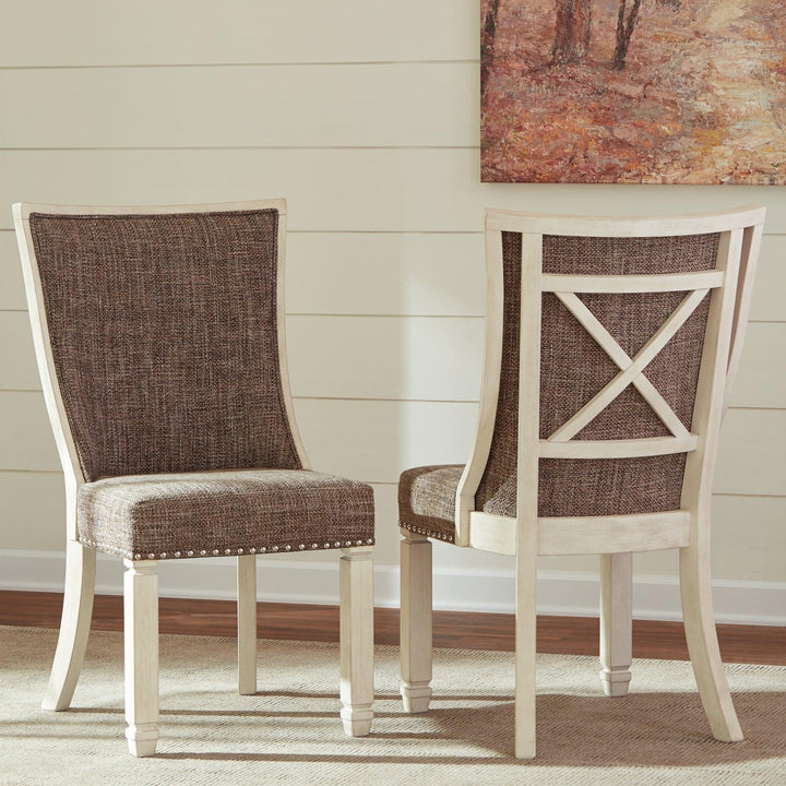 Bolanburg Dining Chair Set of 2 D647-02X2 Two-tone Casual Formal Seating By AFI - sofafair.com