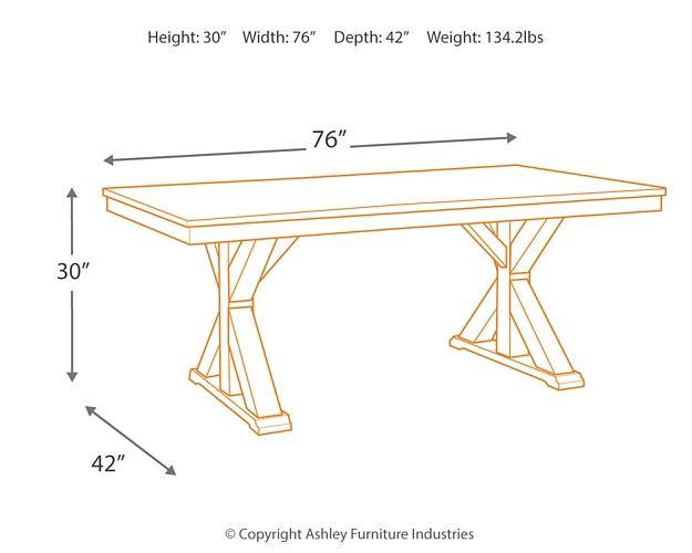 Grindleburg Dining Table D754-125 Light Brown Casual Formal Tables By AFI - sofafair.com