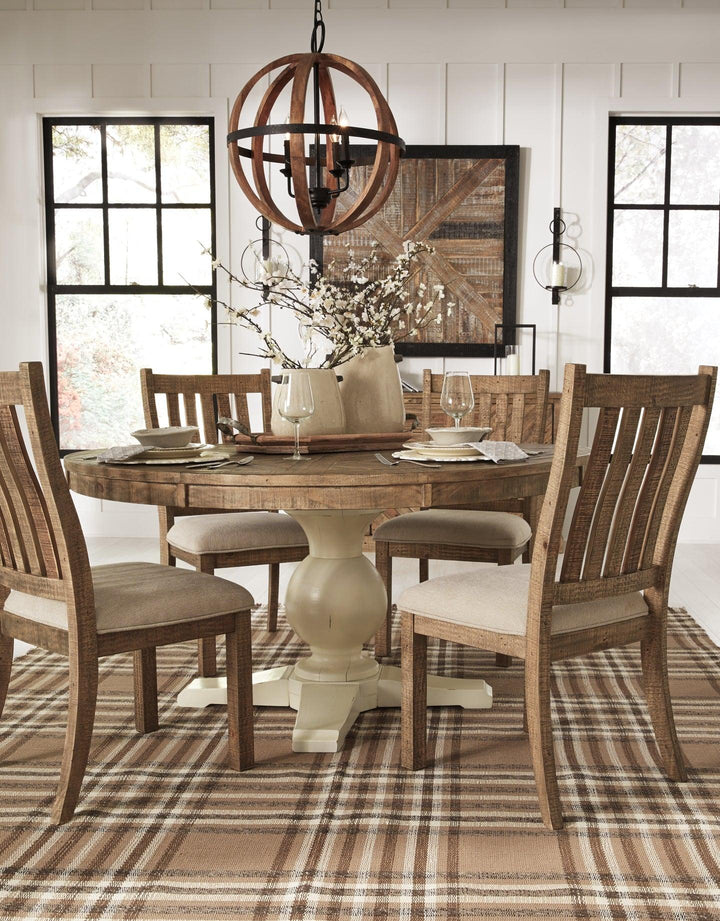 Grindleburg Dining Chair Set of 2 D754-05X2 Light Brown Casual Formal Seating By AFI - sofafair.com