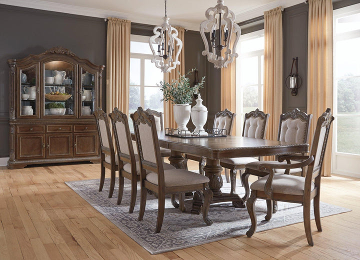 Charmond Dining Table D803D6 Brown Traditional Formal Tables By AFI - sofafair.com