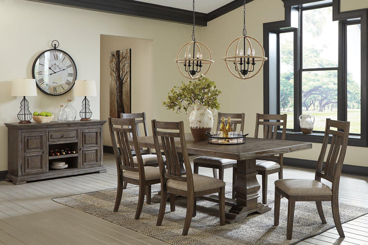 Wyndahl Dining Table D813D5 Rustic Brown Casual Formal Tables By AFI - sofafair.com