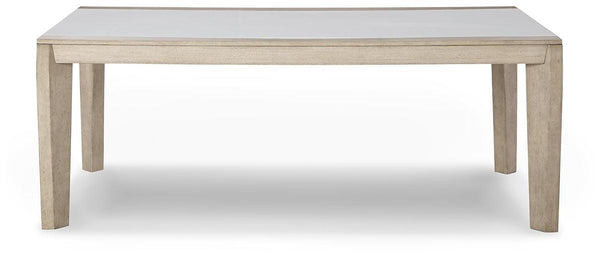 Wendora Dining Table D950-25 Bisque/White Contemporary Casual Tables By AFI - sofafair.com