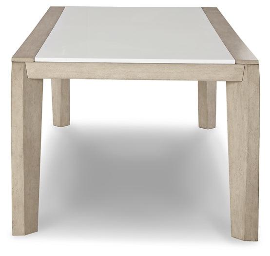 Wendora Dining Table D950-25 Bisque/White Contemporary Casual Tables By AFI - sofafair.com