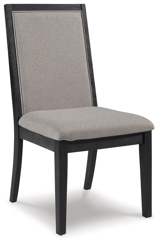 Foyland Dining Chair D989-01 Light Gray/Black Contemporary Casual Seating By AFI - sofafair.com