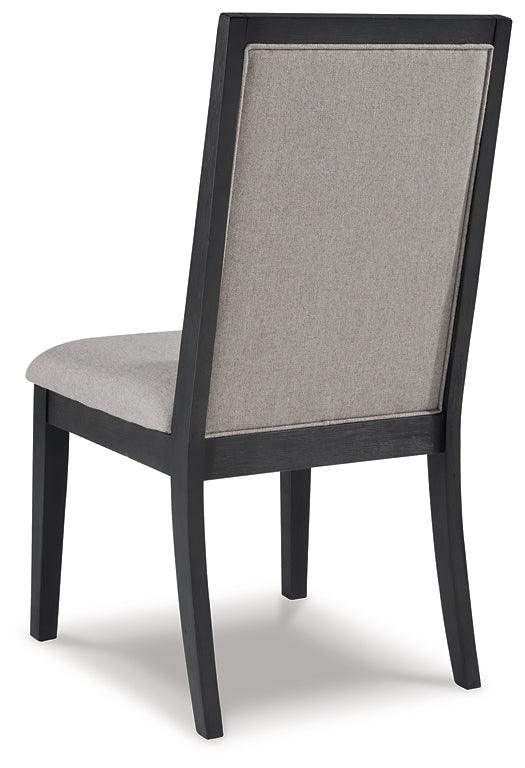 Foyland Dining Chair D989-01 Light Gray/Black Contemporary Casual Seating By AFI - sofafair.com