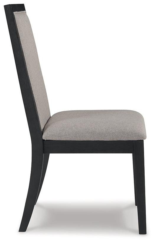 Foyland Dining Chair D989-01 Light Gray/Black Contemporary Casual Seating By AFI - sofafair.com