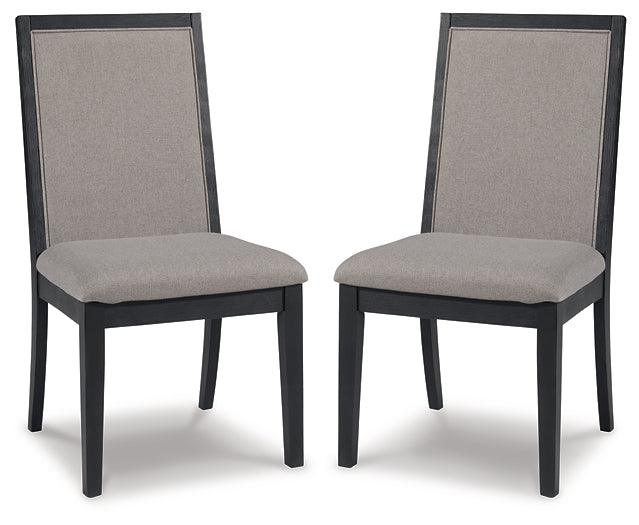 Foyland Dining Chair D989-01 Light Gray/Black Contemporary Casual Seating By AFI - sofafair.com