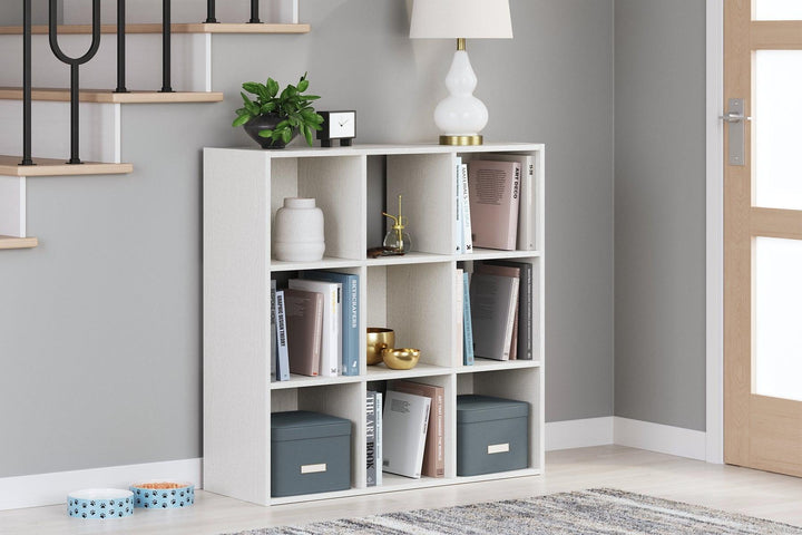 Aprilyn Nine Cube Organizer EA1024-3X3 White Contemporary Multi-Room Storage By AFI - sofafair.com