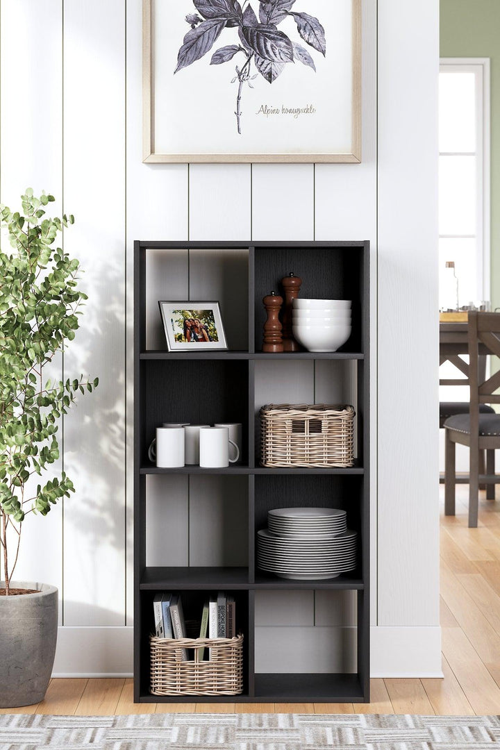 Langdrew Eight Cube Organizer EA4957-4X2 Black Contemporary Multi-Room Storage By AFI - sofafair.com