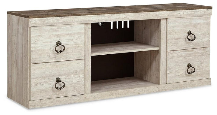 Willowton 60 TV Stand EW0267-268 Whitewash Casual Console TV Stands By AFI - sofafair.com