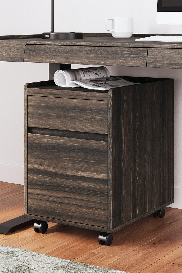Zendex File Cabinet H304-12 Dark Brown Contemporary Home Office Storage By AFI - sofafair.com