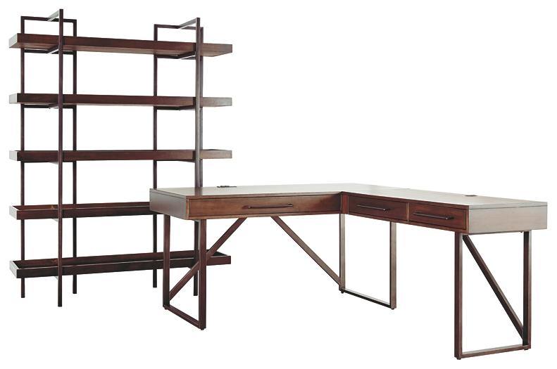 Brown Contemporary Starmore 2Piece Home Office Desk H633H2 By ashley - sofafair.com