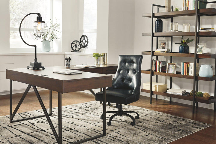Starmore 2Piece Home Office Desk H633H2 Brown Contemporary Desks By AFI - sofafair.com