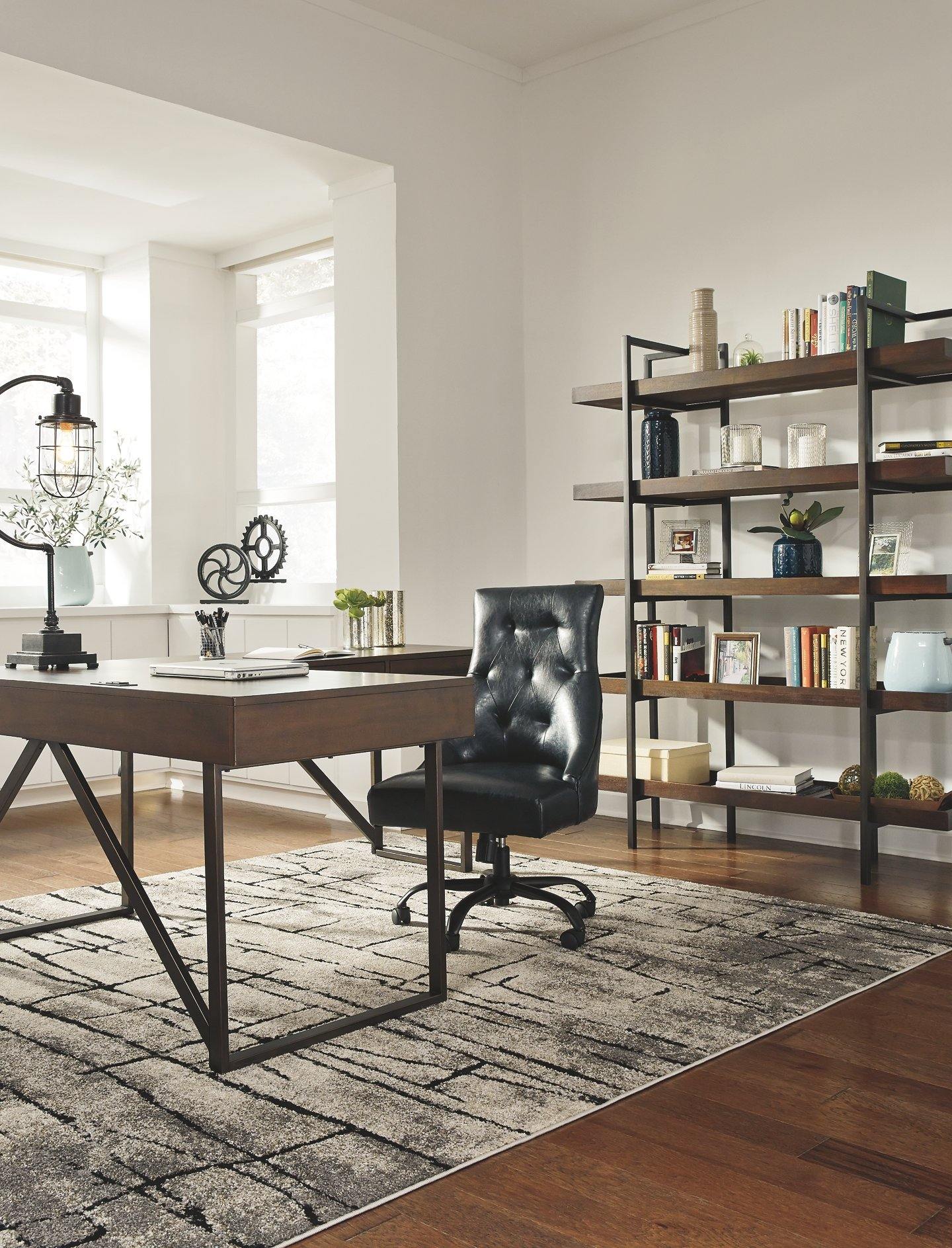 Brown Contemporary Starmore 2Piece Home Office Desk H633H2 By ashley - sofafair.com