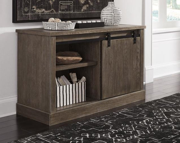 Luxenford 50 Credenza H741-46 Grayish Brown Casual Home Office Cases By AFI - sofafair.com