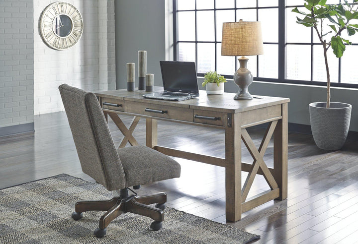 Aldwin Home Office Lift Top Desk H837-54 Gray Casual Desks By AFI - sofafair.com