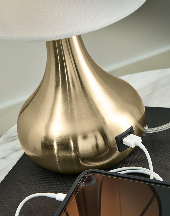 Camdale Table Lamp L204344 Brass Finish Contemporary Table Lamps By AFI - sofafair.com