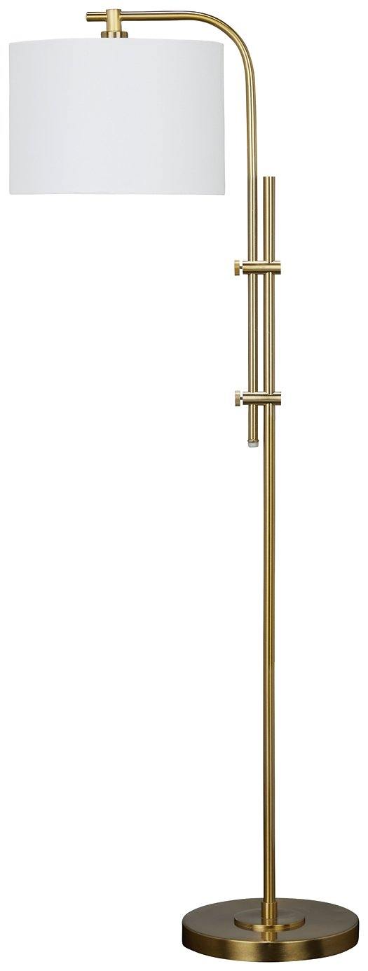 Brass Finish Contemporary Baronvale Floor Lamp L206051 By ashley - sofafair.com